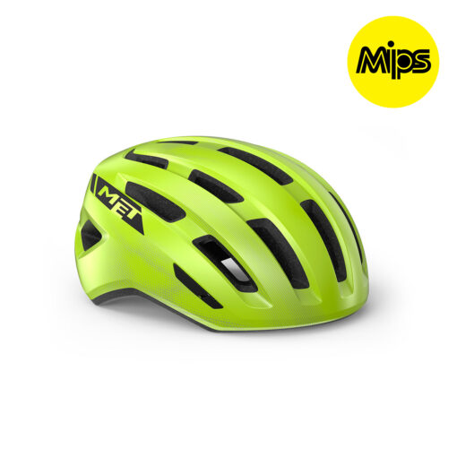 Cykelhjälm MET Miles MIPS Neongul